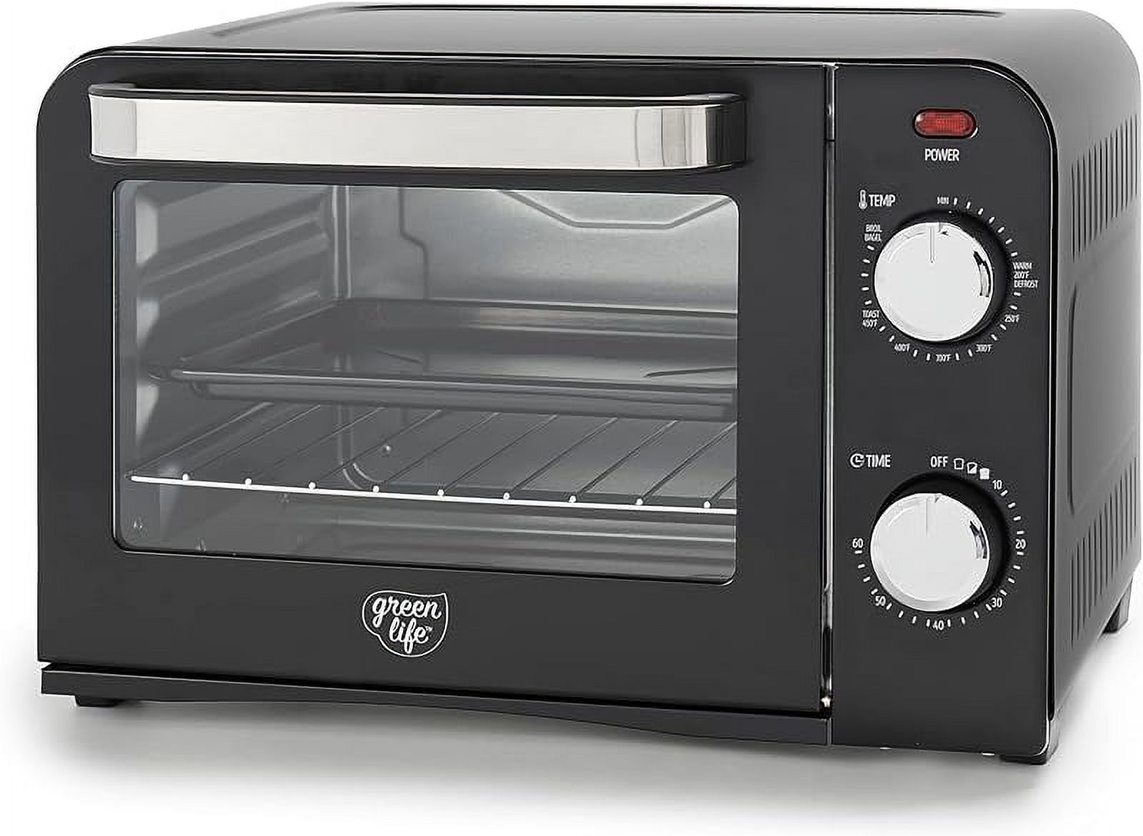 GreenLife Countertop Stainless Steel Toaster Oven Air Fryer, PFASFree