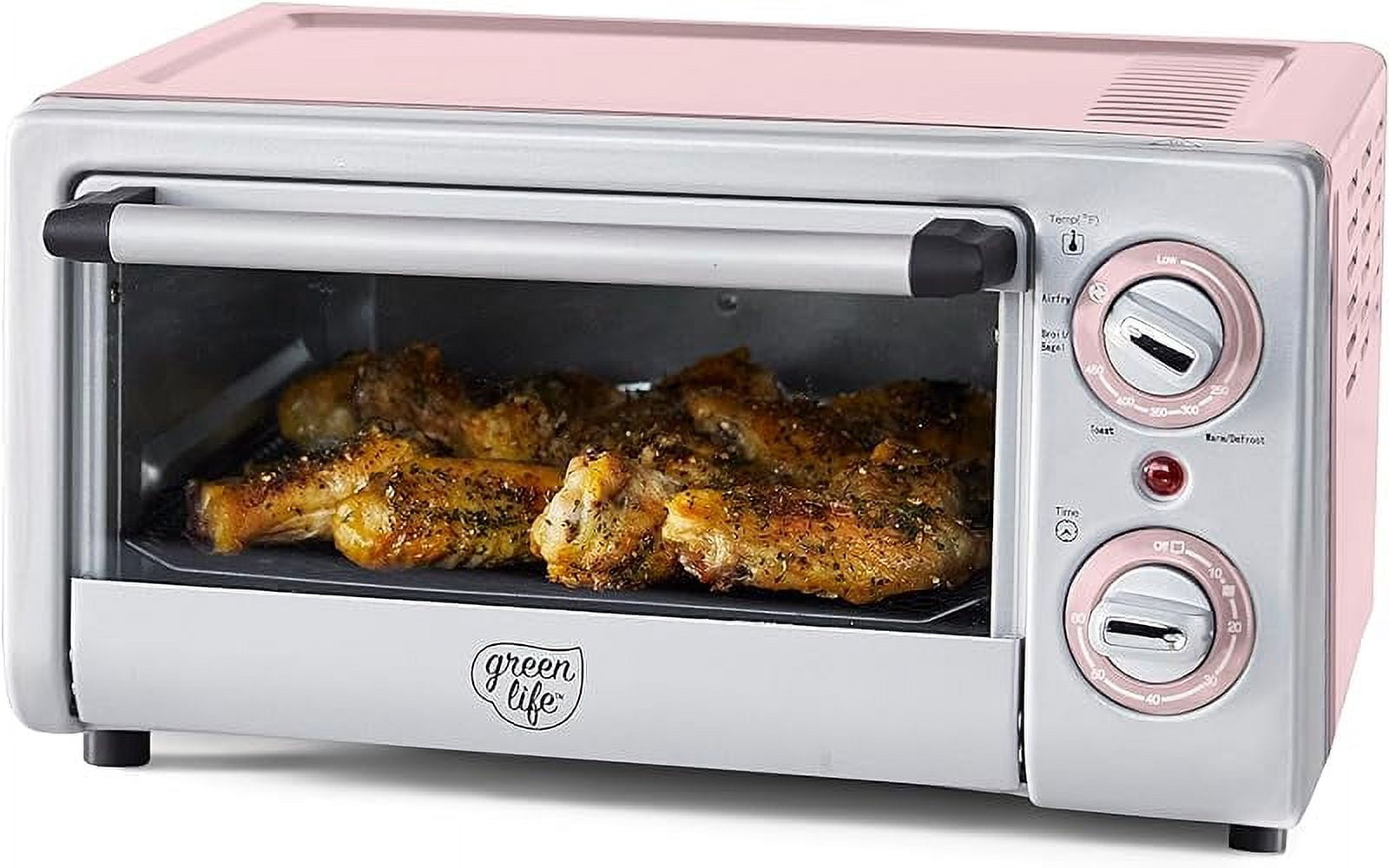 GreenLife Countertop Stainless Steel Toaster Oven Air Fryer, PFASFree