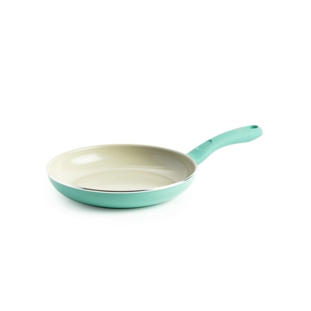 GreenLife Soft Grip Diamond Healthy Ceramic Nonstick, 10" Frying Pan Skillet, PFAS-Free, Dishwasher Safe, Turquoise