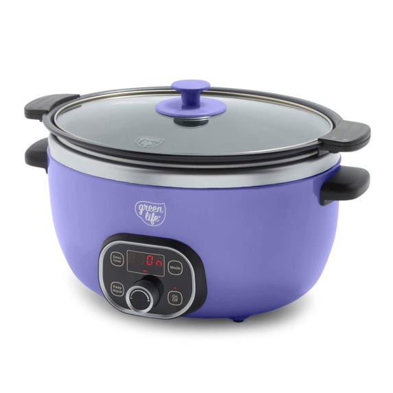 GreenLife 6qt Healthy Ceramic Nonstick Slow Cooker | Periwinkle