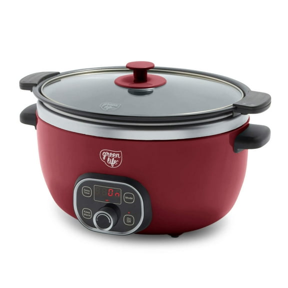 GreenLife Healthy Duo Slow Cooker | Red
