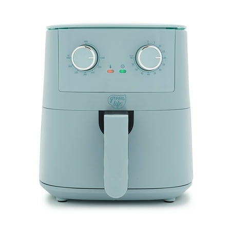GreenLife 4.5 Quart Air Fryer Ceramic Nonstick, Blue Haze
