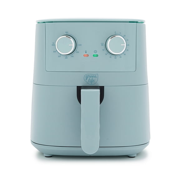 GreenLife 4.5 Quart Air Fryer Ceramic Nonstick, Blue Haze