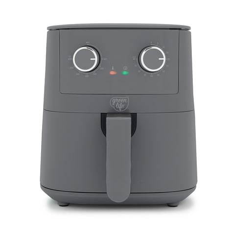 GreenLife 4.5 Quart Air Fryer Ceramic Nonstick, Graphite