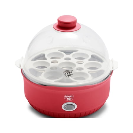 GreenLife Qwik One-Switch Electric Egg Cooker, One Size, Red