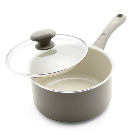 GreenLife Savory Ceramic Nonstick Gray 2.5QT Saucepan
