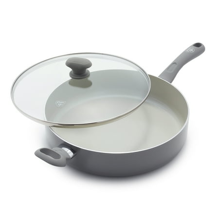GreenLife Savory Ceramic Nonstick Gray 5 Quart Saute Pan