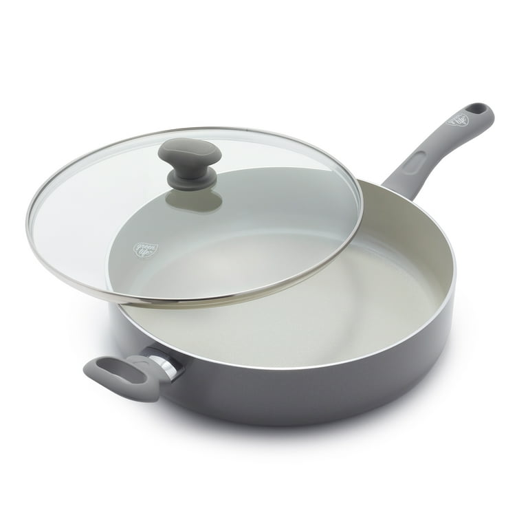Authentic kitchen Non-Stick Ceramic 11 4.2-qt Saute Pan / Deep Frying Aqua  New
