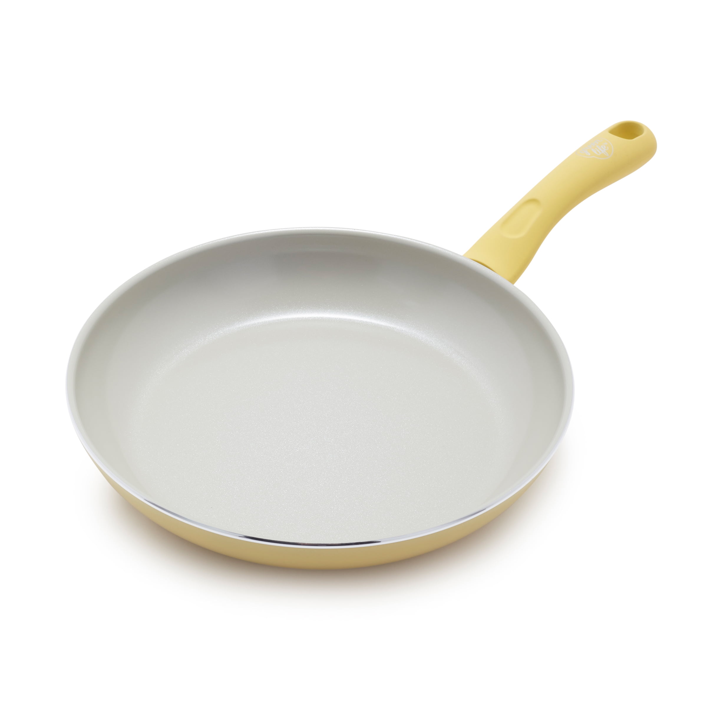 GreenLife Savory Ceramic Nonstick Yellow 10" open Fry