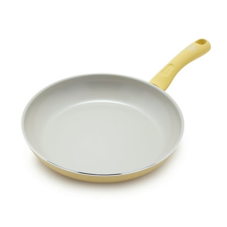 GreenLife Savory Ceramic Nonstick Yellow 10" open Fry