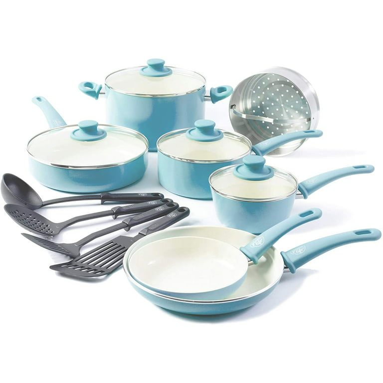 GreenLife Soft Grip Healthy Ceramic 15pc Cookware Set - On Sale