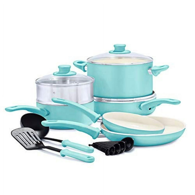 Ceramic Cookware & Minis Set, Nonstick Pots & Pans Set, Non-Toxic