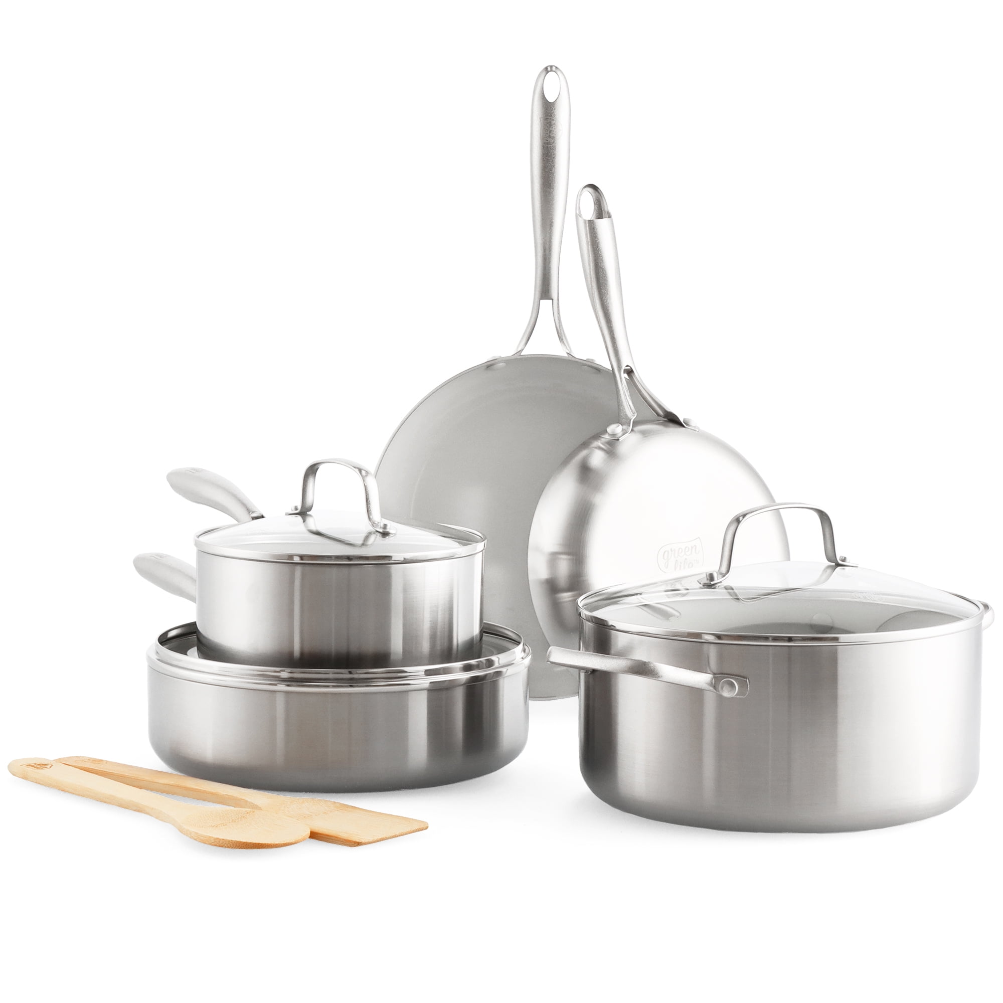 Legend 3 Ply 10 pc Stainless Steel Pots & Pans Set | Professional Quality  Cookware Clad for Home Cooking & Commercial Kitchen Surface Induction &  Oven