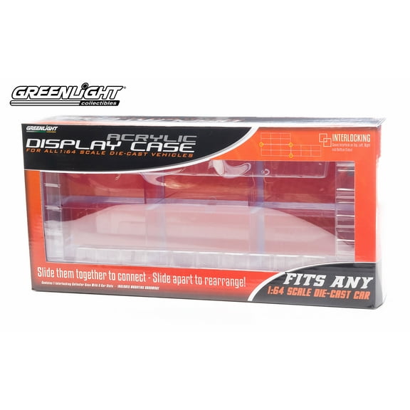GreenLight 6-Car Connecting Acrylic Case for 1:64 Scale Collectible Vehicles