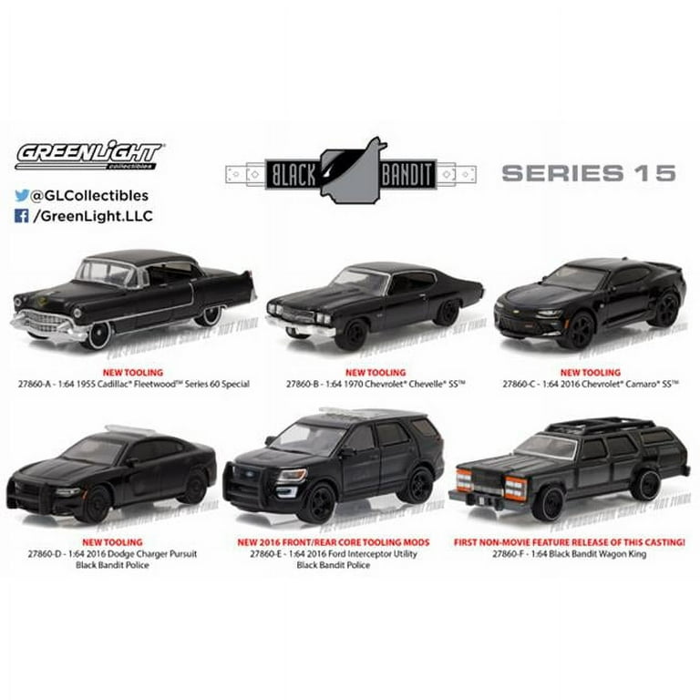 GreenLight GRE27860-CASE 6 Piece Black Bandit Series 15 Set Model