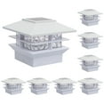 thumbnail image 1 of GreenLighting 8 Pack Executive Two Tier 12 Lumen Solar Powered LED Post Cap Light for 4x4 or 5x5 Posts (White), 1 of 5