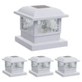 thumbnail image 1 of GreenLighting Cubism Fence Solar Lights - Outdoor Solar Post Lights - 4x4 Post Caps and Solar Deck Post Lights - LED Solar Post Cap Lights for 4x4 5x5 Posts (White, 4 Pack), 1 of 6