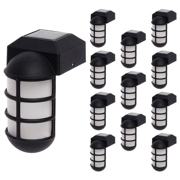 GreenLighting Marina Solar Post Cap Lights - 4x4 Post Caps S (12 Pack, Black)