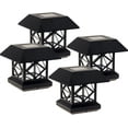 thumbnail image 1 of GreenLighting Summit Solar Post Cap Light for 4x4 Wood Posts 4 Pack (Black), 1 of 6