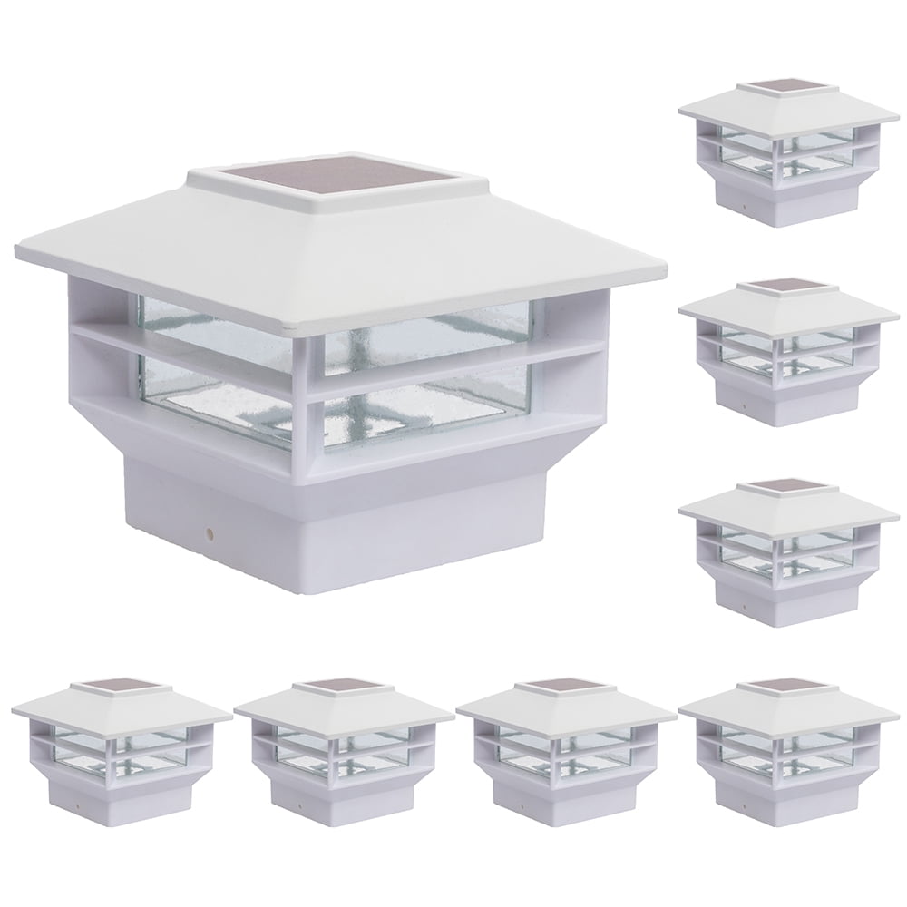 GreenLighting 8 Pack Evolve Solar Powered LED Post Cap Light For 4x4 Or - View #9