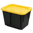 thumbnail image 1 of GreenMade Professional 12 Gallon Storage Tote With Handles, Black (4 Pack), 1 of 5