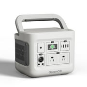 GreenOE Portable Power Station ,294Wh LFP Battery Fast Charging, 400W Output Solar Generator for Outdoor Camping,Home Use,RV,White