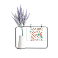 thumbnail image 1 of GreenOrange Flower Paint Artificial Lavender Flower Vase Bottle Card, 1 of 3