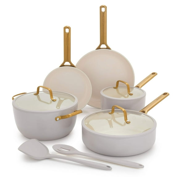 GreenPan 10-Piece Reserve Pro Cookware Set, Ceramic Nonstick, Oven Safe, Dishwasher Safe, Oyster