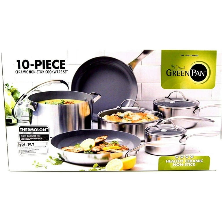 GreenPan Greenwich 10pc Stainless Steel Cookware Set 885837022247