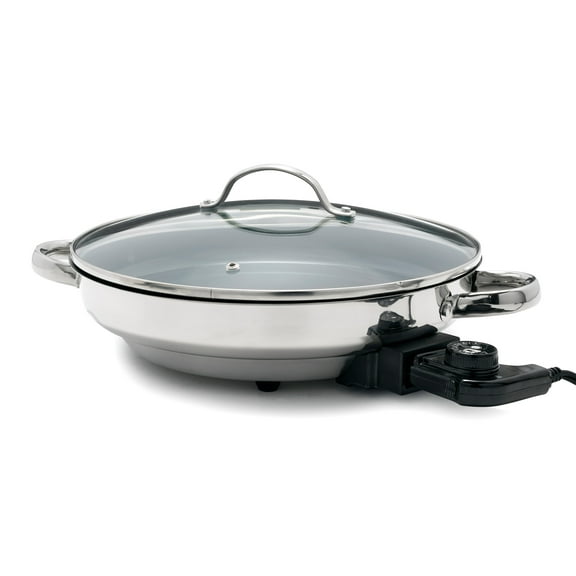 GreenPan Stainless Steel 12 Ceramic Nonstick Electric Skillet