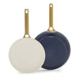 thumbnail image 1 of GreenPan 2-Piece Fry Pan Set, 10" & 12", Ceramic Nonstick, Oven Safe, Dishwasher Safe, Twilight, 1 of 12