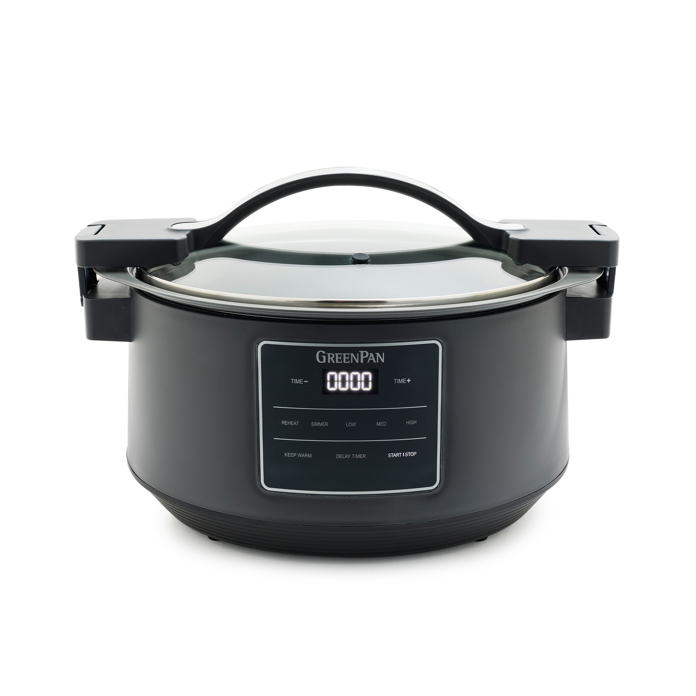 The Coupon deal of  Free Shipping! GreenPan 8 Quart Locking Lid Slow Cooker with Ceramic Nonstick, Graphite