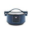 thumbnail image 1 of GreenPan 8 Quart Family Size Locking Lid Slow Cooker, Oxford Blue, 1 of 9