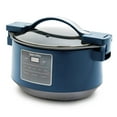 thumbnail image 1 of GreenPan 8 Quart Family Size Locking Lid Slow Cooker, Oxford Blue, 1 of 9
