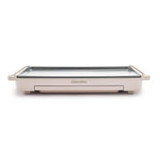 GreenPan Advanced 10.5 x 20  Electric Griddle with Warming Drawer, Healthy Ceramic Nonstick, Clay