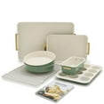 thumbnail image 1 of GreenPan Bakeware Set, 7 Piece Nonstick Ceramic Baking Sheets, Cake Pans, Loaf Pan, Muffin Tin, Cooling Rack, Green, 1 of 11