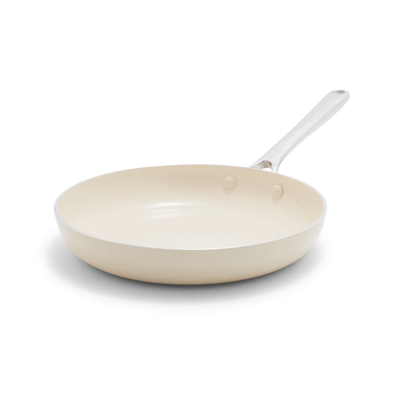 GreenPan Balance 10" Fry Pan Ceramic Nonstick, Toxin-Free, Dishwasher & Oven Safe, Cream