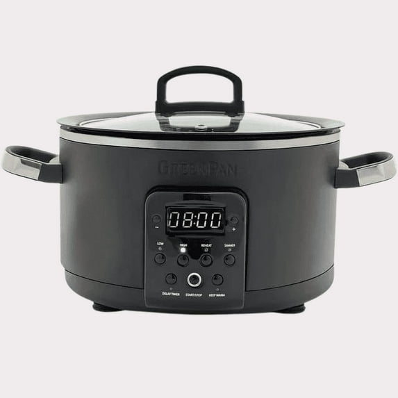 GreenPan Bistro Noir 4qt -Crock Matte Black Electric Slow Cooker