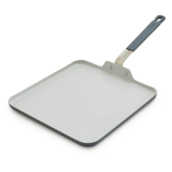 GreenPan Bobby Flay 11" Nonstick Square Griddle, Dishwasher Safe, Gray