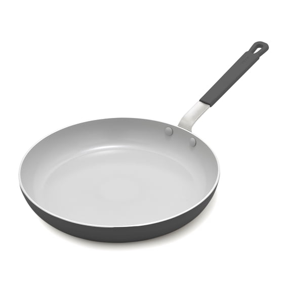 GreenPan Bobby Flay 12" Nonstick Fry Pan Skillet, Dishwasher Safe, Gray