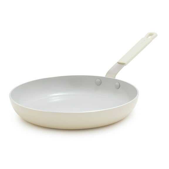 GreenPan Bobby Flay 10" Fry Pan Aluminum Ceramic Nonstick, Cream