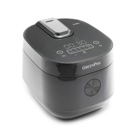GreenPan Carb Reducing Electric Rice Cooker, PFAS-Free Ceramic Nonstick, Black