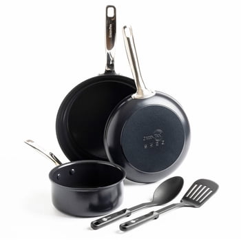 GreenPan Chatham Black Ceramic Nonstick 5-Piece Cookware Set