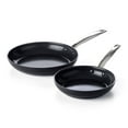 thumbnail image 1 of GreenPan Chatham Black Ceramic Nonstick 8" and 10" Frypan Set, 1 of 8