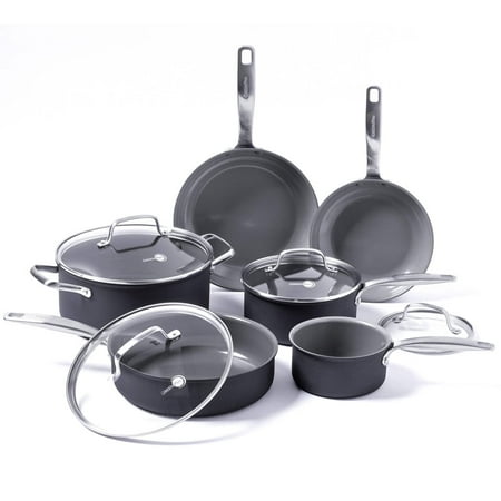 GreenPan Chatham ceramic Non-Stick 10Pc Cookware Set, Grey - CC000126-001