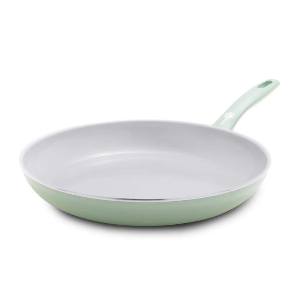 GreenPan Dover 12” Frying Pan Skillet, Non-Toxic Ceramic Nonstick, Pastel Green