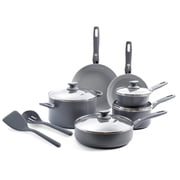 GreenPan Dover 12-Piece Ceramic Nonstick Cookware Set, Charcoal Gray