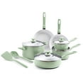 thumbnail image 1 of GreenPan Dover Ceramic Nonstick 12-Piece Cookware Set | Pastel Green, 1 of 7