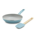 thumbnail image 1 of GreenPan Dover Ceramic Nonstick 8" Frypan with Spatula | Blue Haze, 1 of 6