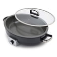 thumbnail image 1 of GreenPan Elite 5.5QT Electric Oval Skillet, Toxin-Free Ceramic Nonstick, Graphite, 1 of 8